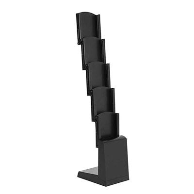 stand brosuri portabil econom metalic black