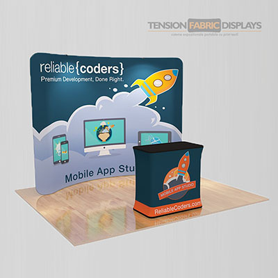 stand portabil tension fabric displays