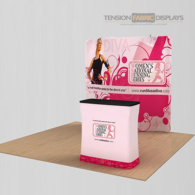 stand portabil tension fabric displays
