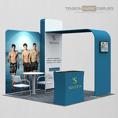stand portabil tension fabric displays